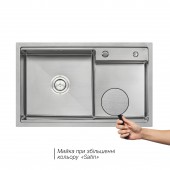 Кухонная мойка Qtap D7848-L 3.0/1.2 мм Satin (QTD7848L3012)