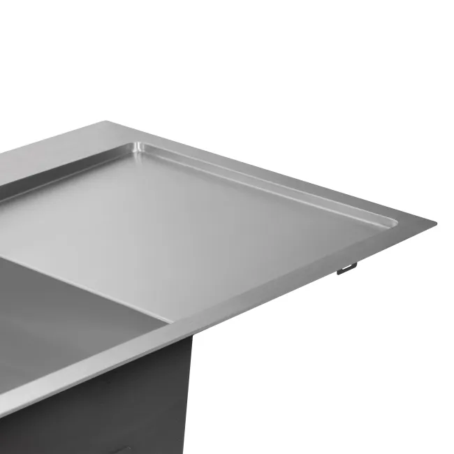 Набор 3 в 1 Qtap кухонная мойка DK7850L 3.0/1.2 мм Satin + сушилка + дозатор для моющего средства