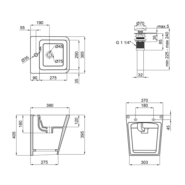Раковина подвесная моноблок Qtap Tern 370х410х400 White с донным клапаном QT1711G808W 2 Раковина подвесная моноблок Qtap Tern 370х410х400 White с донным клапаном QT1711G808W 2