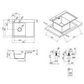 Набір 2 в 1 Lidz кухонна мийка H6350L 3.0/0.8 мм Brush + дозатор для миючого засобу Набір 2 в 1 Lidz кухонна мийка H6350L 3.0/0.8 мм Brush + дозатор для миючого засобу