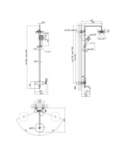 Душевая система Qtap Sloup 51106KOB