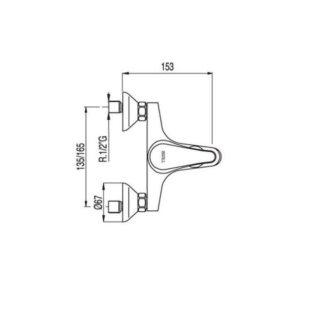 Смеситель для ванны TRES POL 17417006 Смеситель для ванны TRES POL 17417006