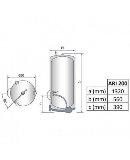 Водонагреватель ARISTON ARI STAB 200570 THER MO EU