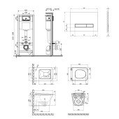 Набір Qtap інсталяція 4 в 1 з панеллю змиву Nest (QT0133M425 + QT0111V1105GW) + унітаз з сидінням Presto QT25332614EW Набір Qtap інсталяція 4 в 1 з панеллю змиву Nest (QT0133M425 + QT0111V1105GW) + унітаз з сидінням Presto QT25332614EW