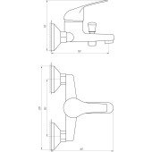Смеситель для ванной BRAVO Comfort BF-102 латунь Смеситель для ванной BRAVO Comfort BF-102 латунь