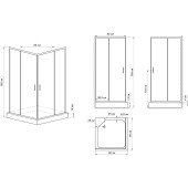 Душова кабіна BRAVO NER 90 Душова кабіна BRAVO NER 90