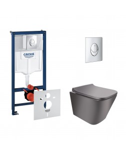 Набір інсталяція 4 в 1 Grohe Rapid SL 38721001 + унітаз з сидінням Qtap Tern QT1733052ER