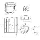 Душевой бокс Lidz Tani SB80x80.SAT.HIGH.FR с поддон с панелью Kupala Душевой бокс Lidz Tani SB80x80.SAT.HIGH.FR с поддон с панелью Kupala