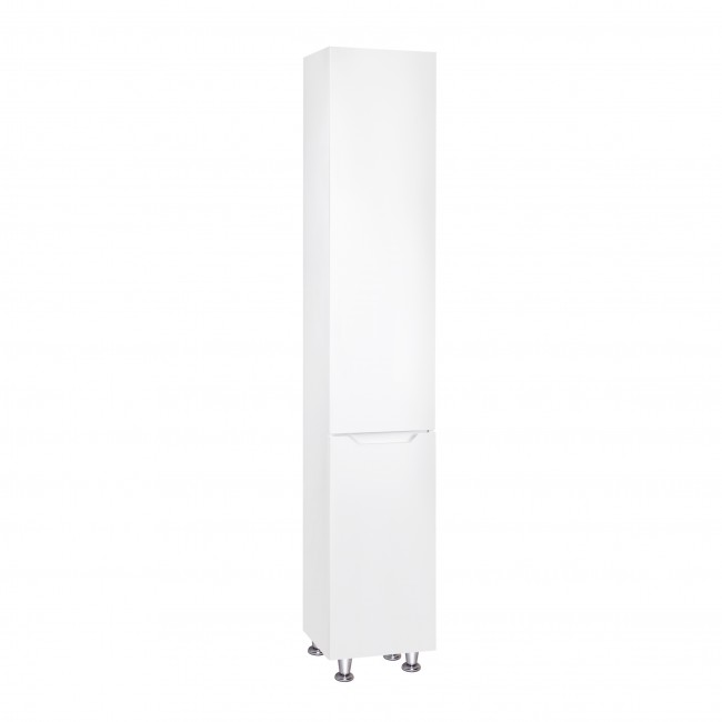 Пенал напольный Qtap Scorpio 350х1900х300 White с корзиной для белья QT1475PN1901KRW