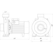 Насос вiдцентровий BP-7C 1,5 кВт SAER (60,0 м3/год, 15,9 м) однофазний
