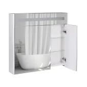 Зеркальный шкаф подвесной Qtap Robin 800х730х145 White с LED-подсветкой QT1377ZP8001W