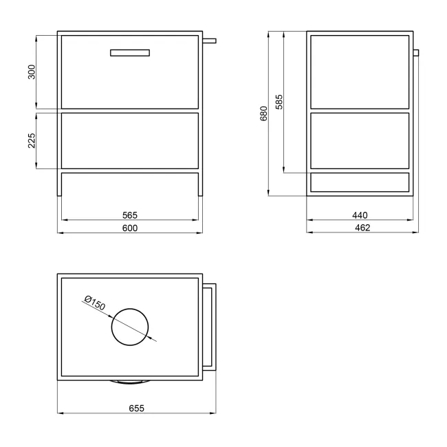 Тумба підлогова Qtap Taurus 600х616х469 Whitish oak зі стільницею QT2480TNT63WO 2 Тумба підлогова Qtap Taurus 600х616х469 Whitish oak зі стільницею QT2480TNT63WO 2