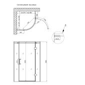 Душова кабіна Qtap Virgo CRM1099AC8 90х90 см, скло Clear 8 мм без піддона