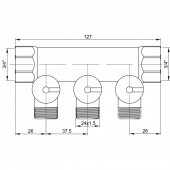Колектор Icma 3/4" 3 виходи №228