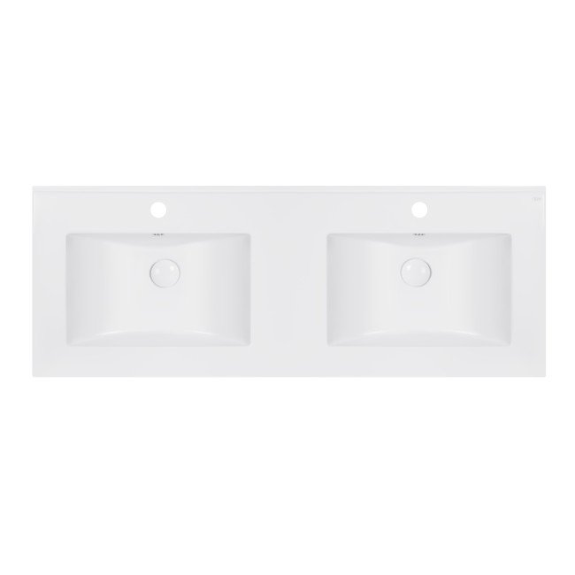 Раковина подвійна Qtap Albatross ED 1200х460х180 White з донним клапаном QT01119120EDW