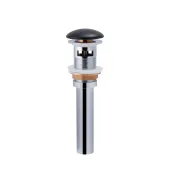 Раковина-чаша Qtap Dove 625х415х150 Matt black с донным клапаном QT063077MBMB