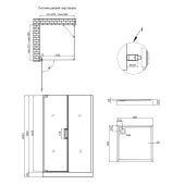 Душевая кабина Qtap Aquarius CRM1099SC6 Clear 2020x900x900 мм с поддон Tern