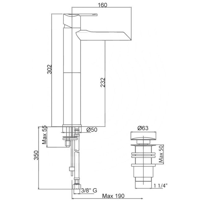Змішувач для раковини Bianchi Heaven LVBHEV2022UACRM Змішувач для раковини Bianchi Heaven LVBHEV2022UACRM