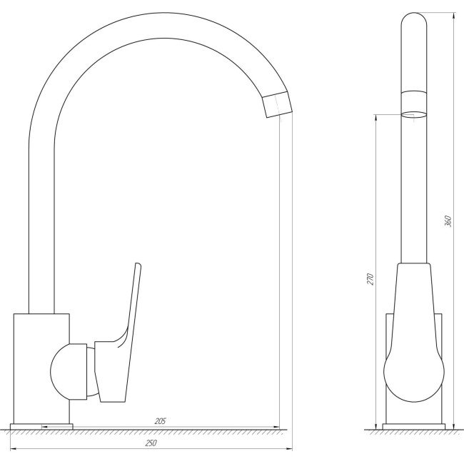 Смеситель для кухни DOMINO BLITZ DBC-203L-St STEEL Смеситель для кухни DOMINO BLITZ DBC-203L-St STEEL