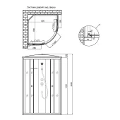 Душовий бокс Lidz Tani SB80x80.SAT.LOW.FR, скло Frost 4 мм без піддону