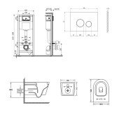Набор Qtap инсталляция 4 в 1 с панелью смыва Nest (QT0133M425 + QT0111V1164GW) + унитаз с сиденьем Jay QT07335176W Набор Qtap инсталляция 4 в 1 с панелью смыва Nest (QT0133M425 + QT0111V1164GW) + унитаз с сиденьем Jay QT07335176W