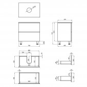 Тумба напольная Qtap Tern 700х616х469 White со столешницей QT1780TNL701W