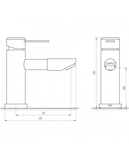 Змішувач для умивальника Globus Lux WIEN SBT2-101N