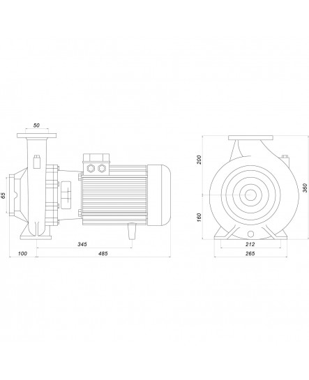 Насос моноблочный IR 50-200B 11 кВт SAER (70 м3/час, 58 м)