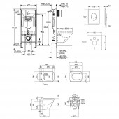 Набор инсталляция 4 в 1 Grohe Rapid SL 38721001 + унитаз с сиденьем Qtap Tern QT1733052ER