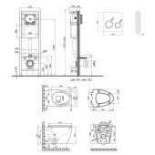 Набір Qtap інсталяція 4 в 1 з панеллю змиву Nest (QT0233M370 + QT0211P01V1176W) + унітаз з сидінням Leo QT11331002ERW Набір Qtap інсталяція 4 в 1 з панеллю змиву Nest (QT0233M370 + QT0211P01V1176W) + унітаз з сидінням Leo QT11331002ERW