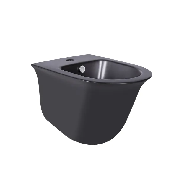 Биде подвесное Qtap Virgo 485х345х365 Matt black QT1855051FMB Биде подвесное Qtap Virgo 485х345х365 Matt black QT1855051FMB