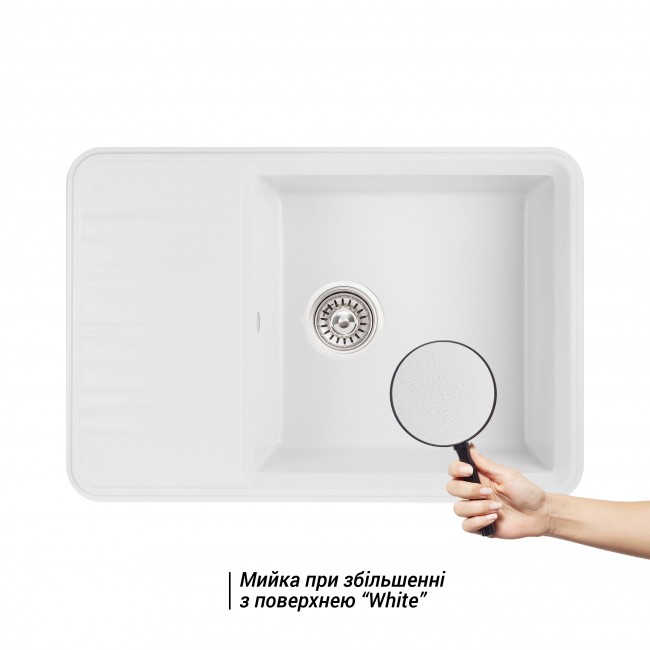 Кухонная мойка Qtap CS 7440 White (QT7440WHI650)