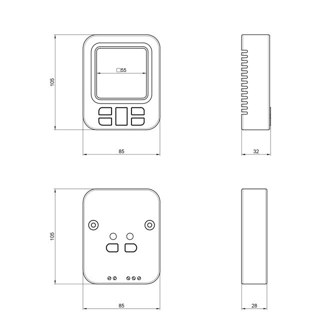 Тижневий програмований термостат Airfel RF 2