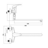 Змішувач для ванни SW G-Ferro Mars 005 EURO Змішувач для ванни SW G-Ferro Mars 005 EURO