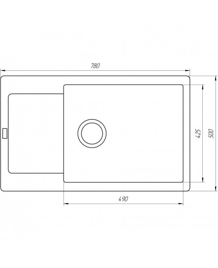 Гранітна мийка Globus Lux MALABI   піщаний  780x500мм-А0004