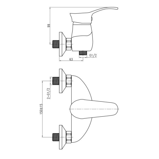 Смеситель для душа Qtap Eris СRM 010 2