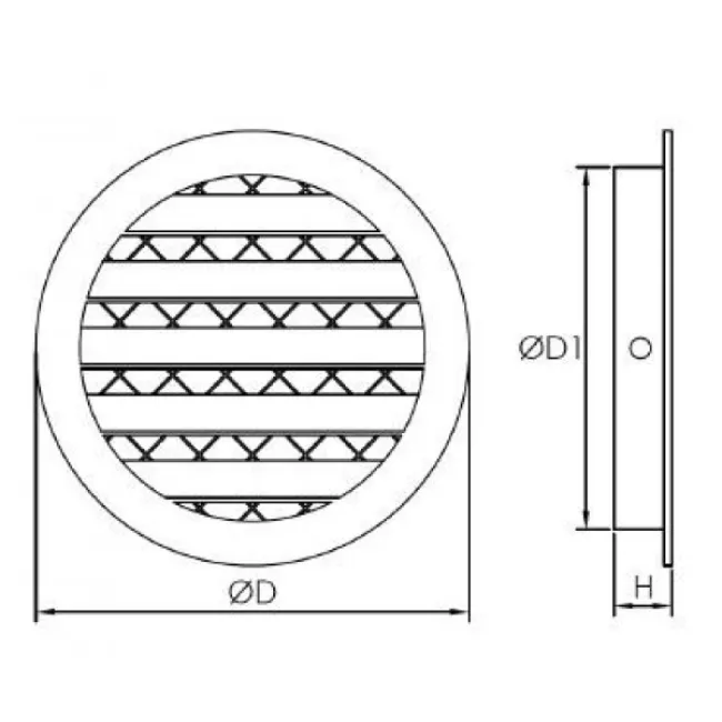 Решітка з алюмінієвого сплаву, Europlast MRA200 (Ø200mm)