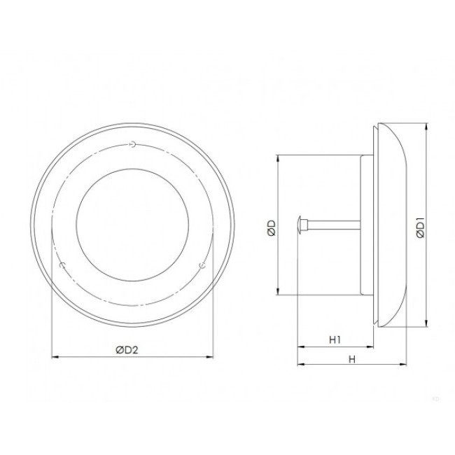 Диффузор деревянный Europlast KD125 (Ø125mm) сосна 2
