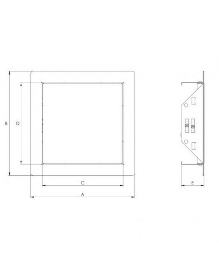 Ревизионный люк для внутренних работ металлический, Europlast RLMP1515 (150x150mm) CLICK
