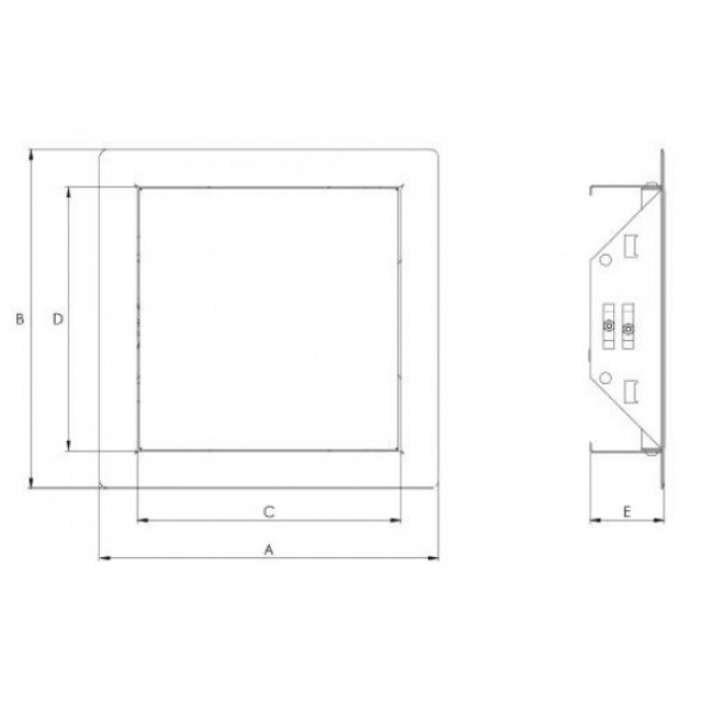 Ревизионный люк для внутренних работ металлический, Europlast RLMP1515 (150x150mm) CLICK