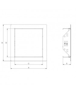 Ревизионный люк для внутренних работ металлический, Europlast RLMP2020 (200x200mm) CLICK