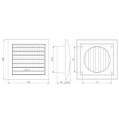 Вентиляционная нерегулируемая решетка Europlast ND10
