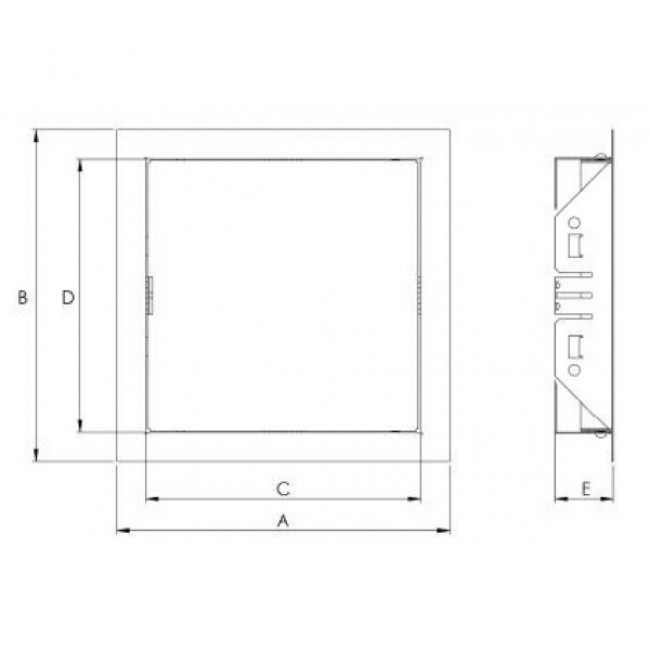 Ревізійний металевий люк Europlast RL1515 (150x150mm)