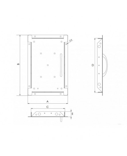 Универсальный люк под кафель металлический, Europlast MDU2020 (200x200mm)