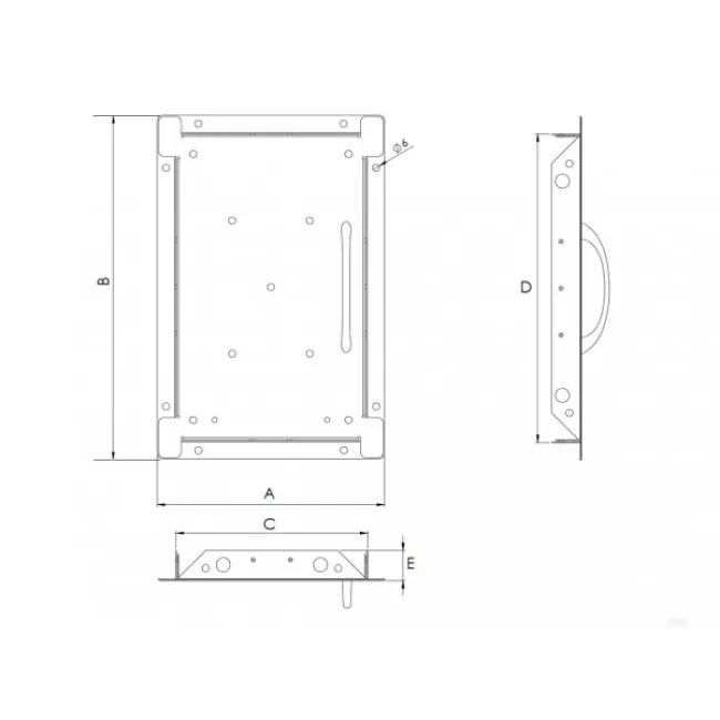 Маскувальний люк під кахель металевий, Europlast MDU2030 (200x300mm)