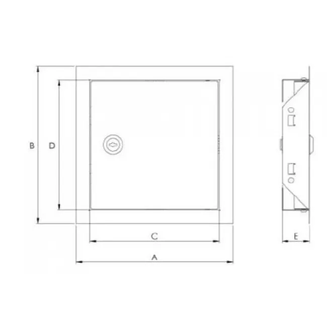 Ревізійний металевий люк Europlast RLA1515 (150x150mm) з ключем. 2 Ревізійний металевий люк Europlast RLA1515 (150x150mm) з ключем. 2