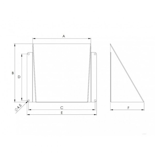 Металлический колпак EUROPLAST LNM1408M (140x80mm) Чёрный