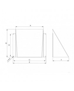 Металлический колпак EUROPLAST LNM2020 (200x200mm) белый