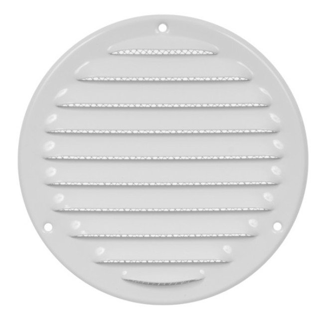 Решітка металева, Europlast MR125 Ø125mm, біла