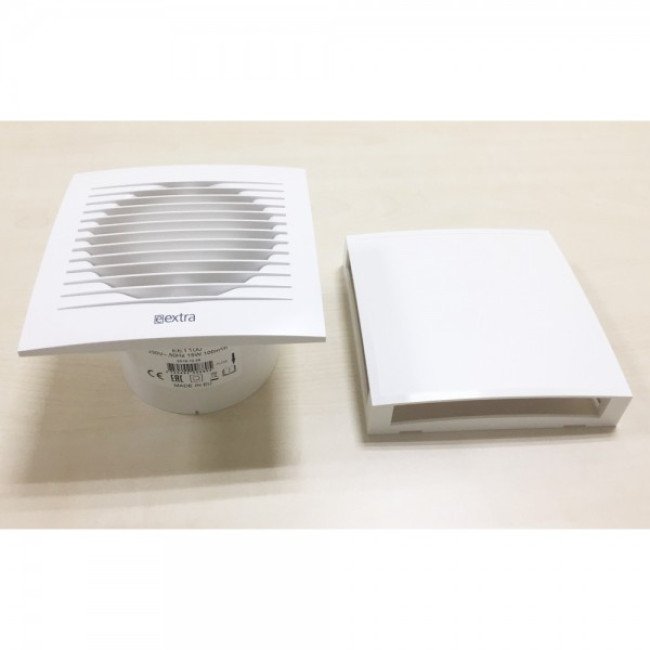 Электровентилятор Europlast E-extra EET120 (Ø120mm) c крышкой настенный, потолочный